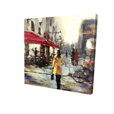 FONDO 16 x 16 in. Woman Walking In Paris-Print on Canvas FO2789123